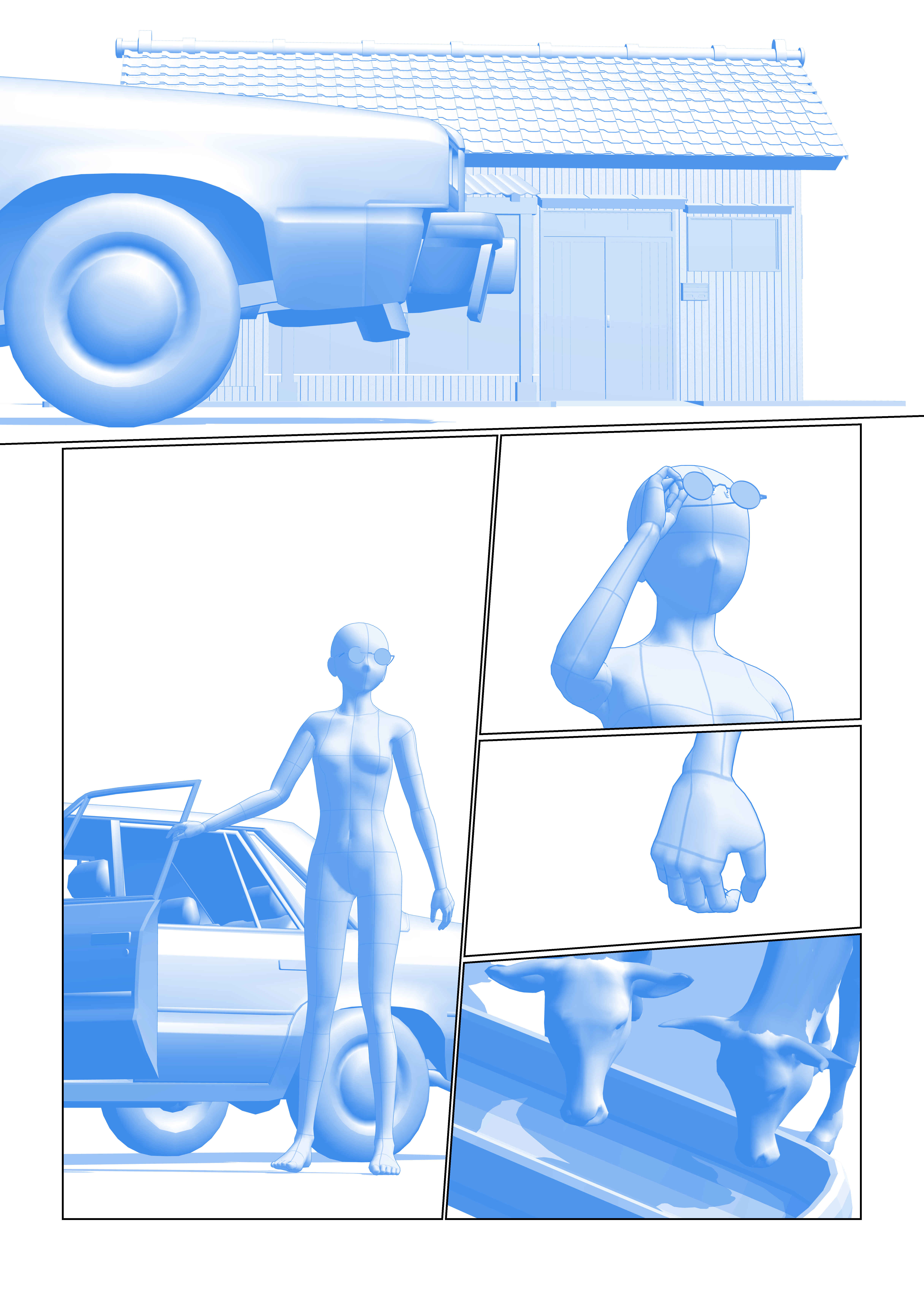 Storyboard o página con narrativa base